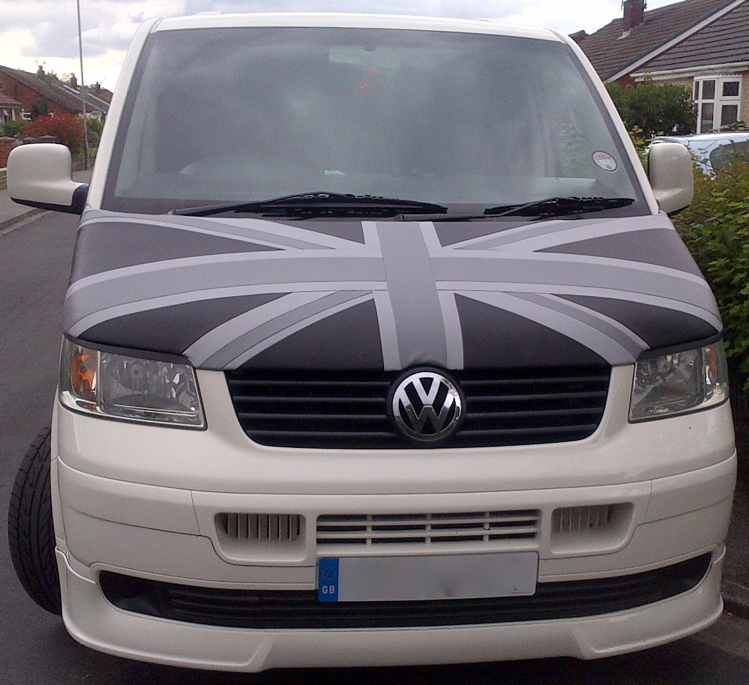 Custom hand stitched Union Jack Flag Bonnet Bras for Volkswagen Vans